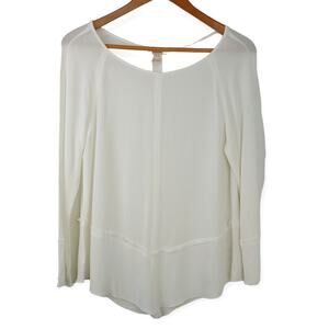 Sundance SZ S Cream Rayon Lightweight Long Sleeve Blouse